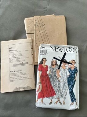 New Look Simplicity Pattern 6681 Drop Waist Dress Jumpsuit size 6-16